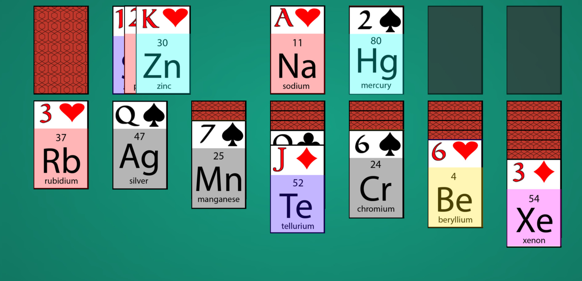 Solitaire: Learn Chemistry! official in-game screenshot 1