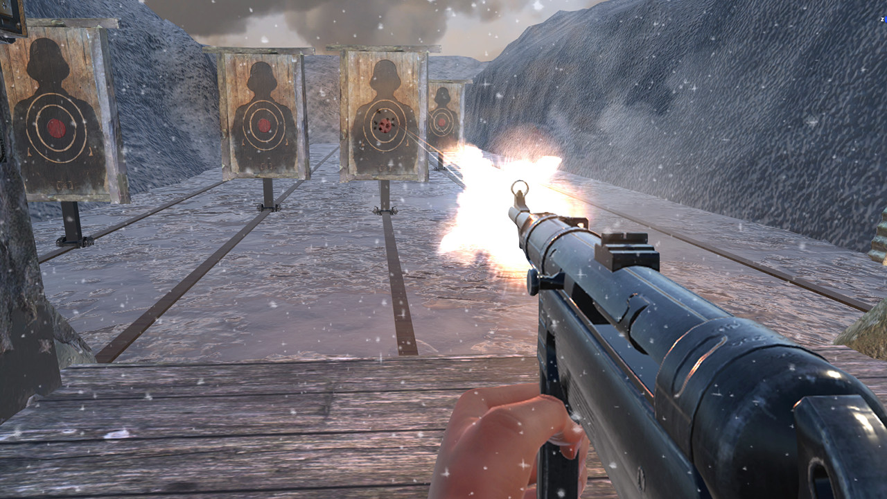 World War 2 Winter Gun Range VR Simulator official in-game screenshot 1