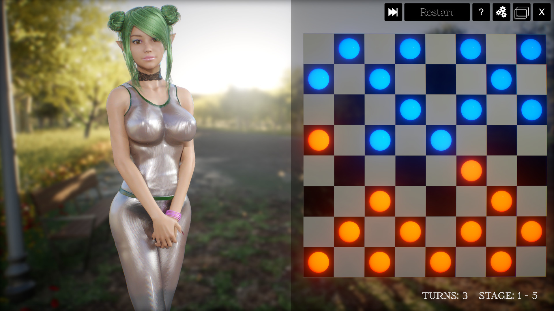 3D Hentai Checkers - Additional Girls 1 official in-game screenshot 1