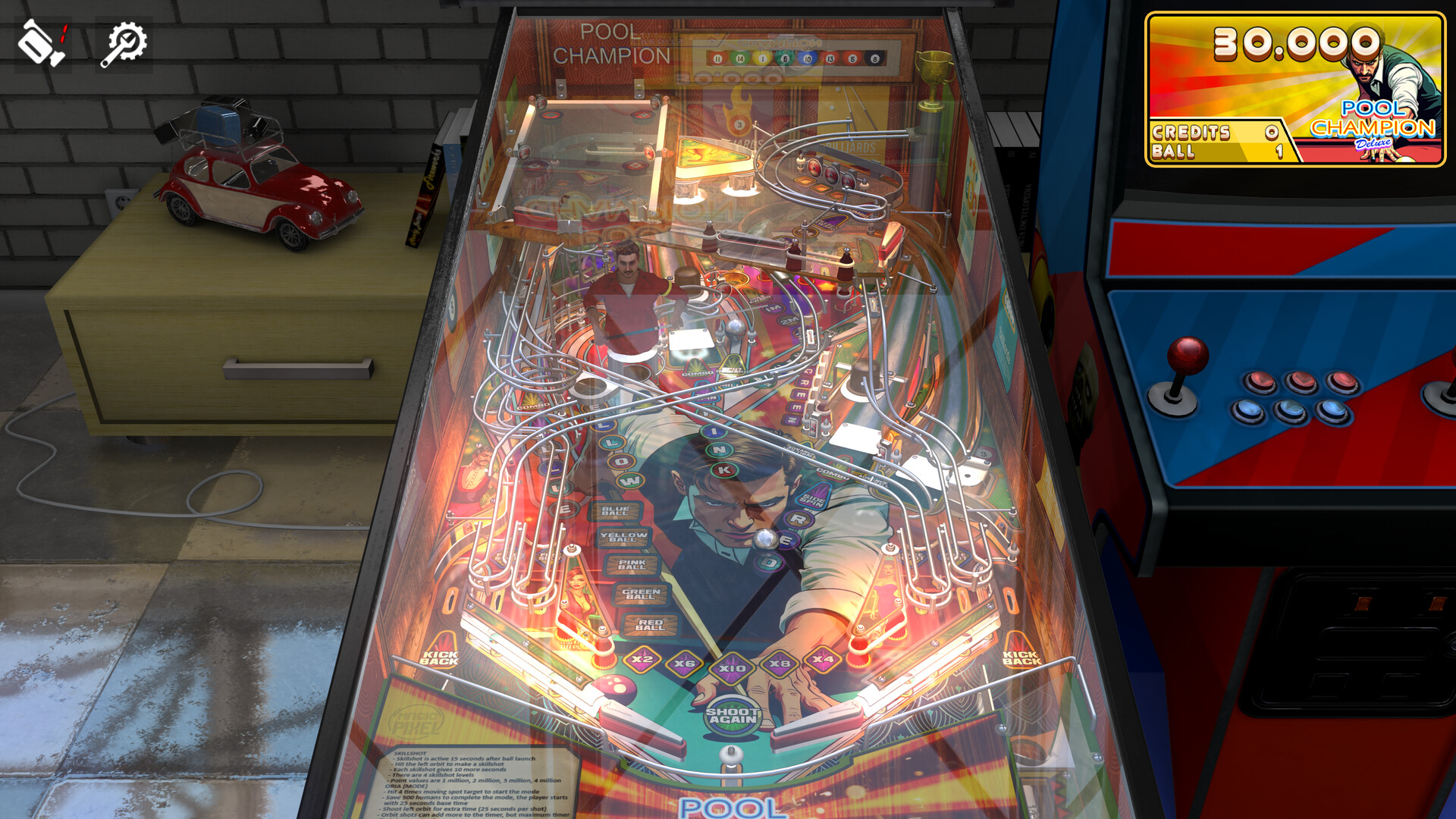 Zaccaria Pinball - Pool Champion Deluxe Pinball Table official in-game screenshot 1