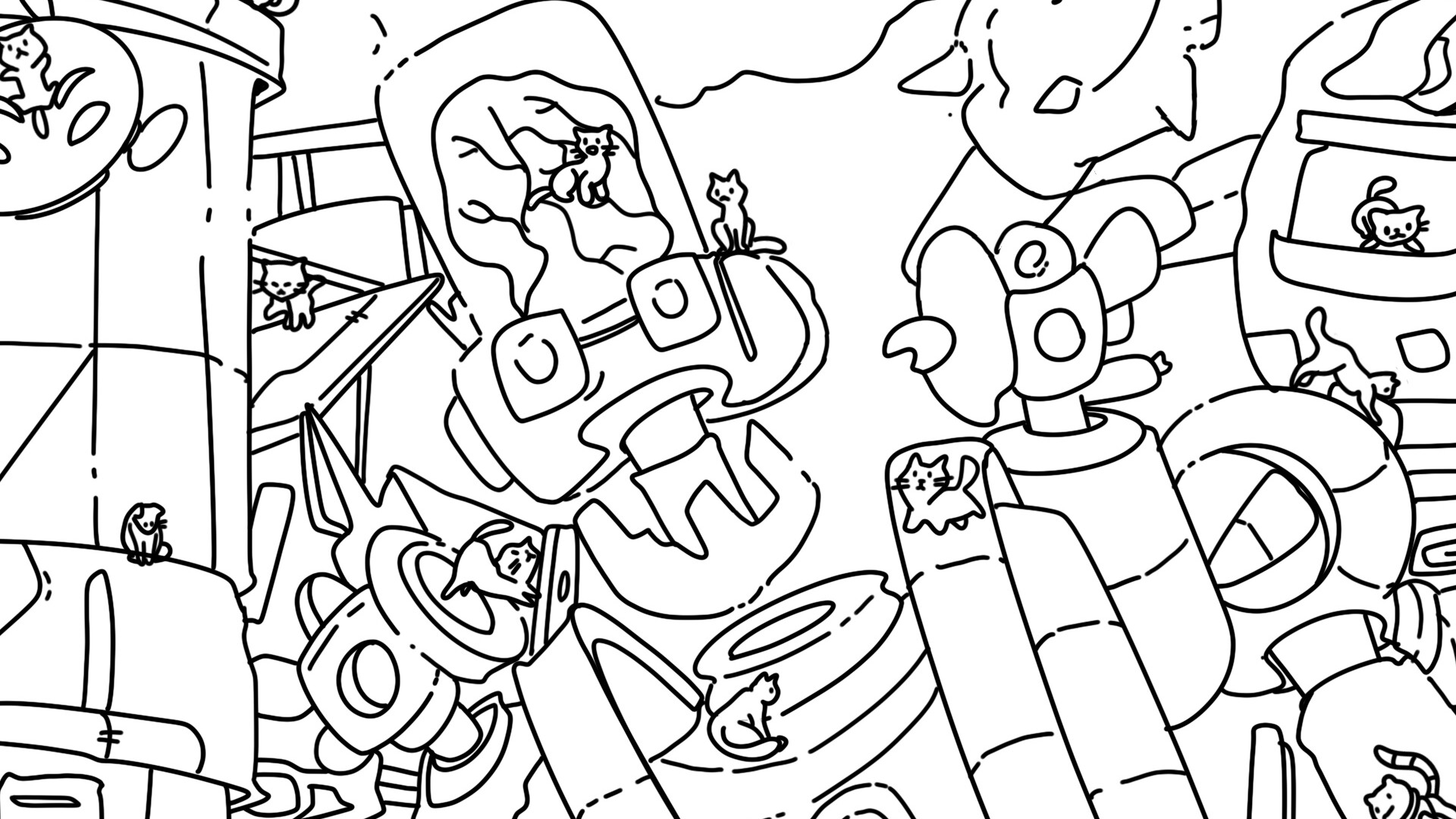 100 Robo Cats - Artbook official in-game screenshot 1