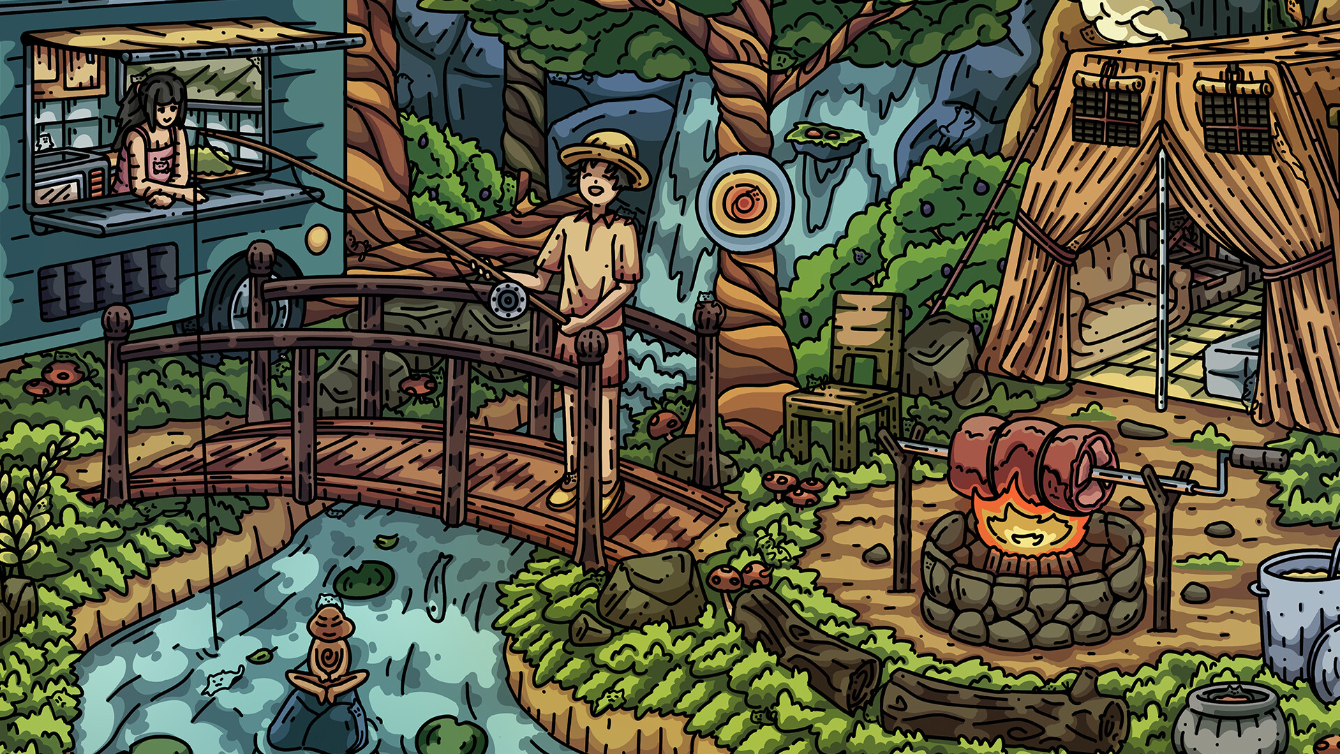 100 Camp Cats official in-game screenshot 1