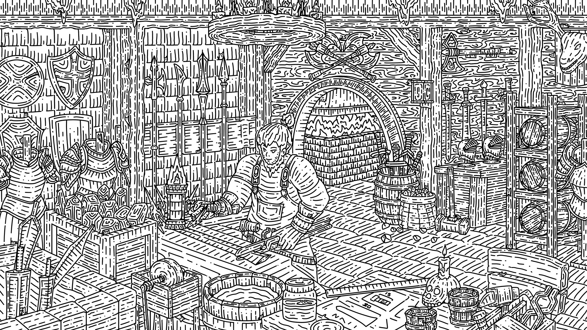100 Blacksmith Cats - Artbook official in-game screenshot 1