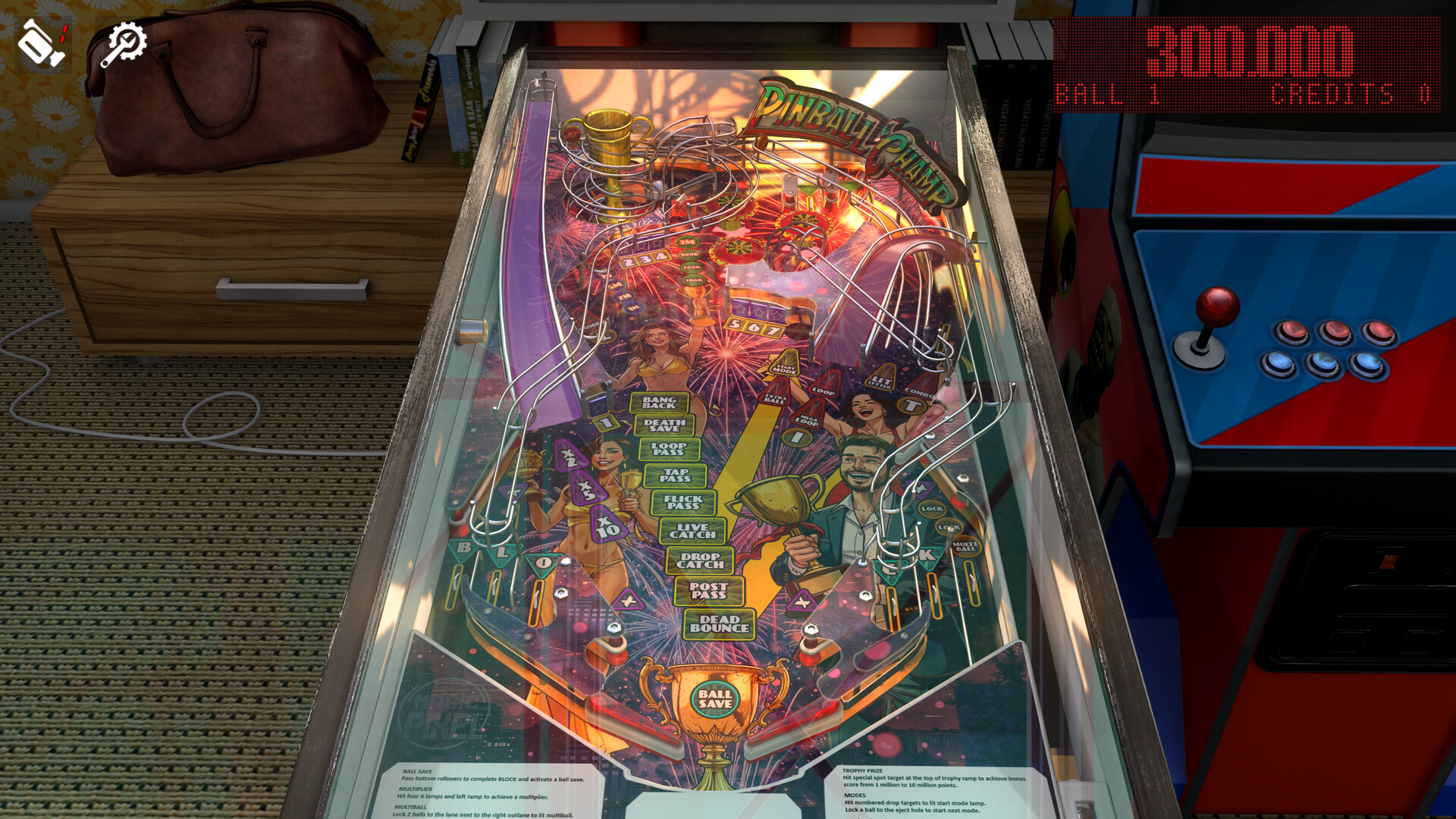 Zaccaria Pinball - Pinball Champ 2018 Table official in-game screenshot 1
