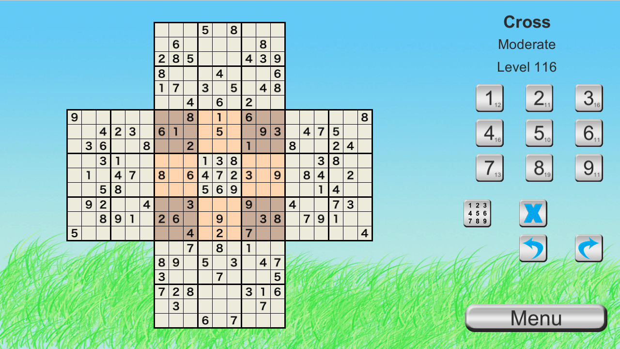 Ultimate Sudoku Collection - Cross Pack official in-game screenshot 1
